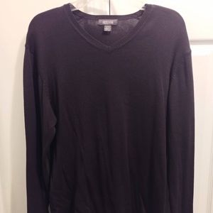 Kenneth Cole Reaction Men's Dark Blue V-neck Sweater